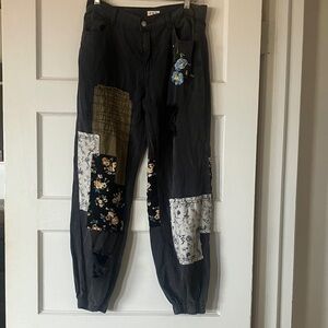 POL Black and White Jogger Pants